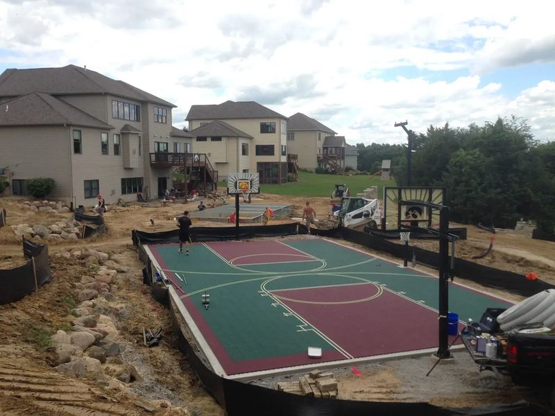 Concrete contractors job in the Cedar River neighborhood of Waterloo